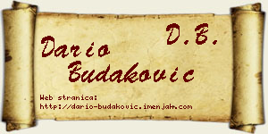 Dario Budaković vizit kartica